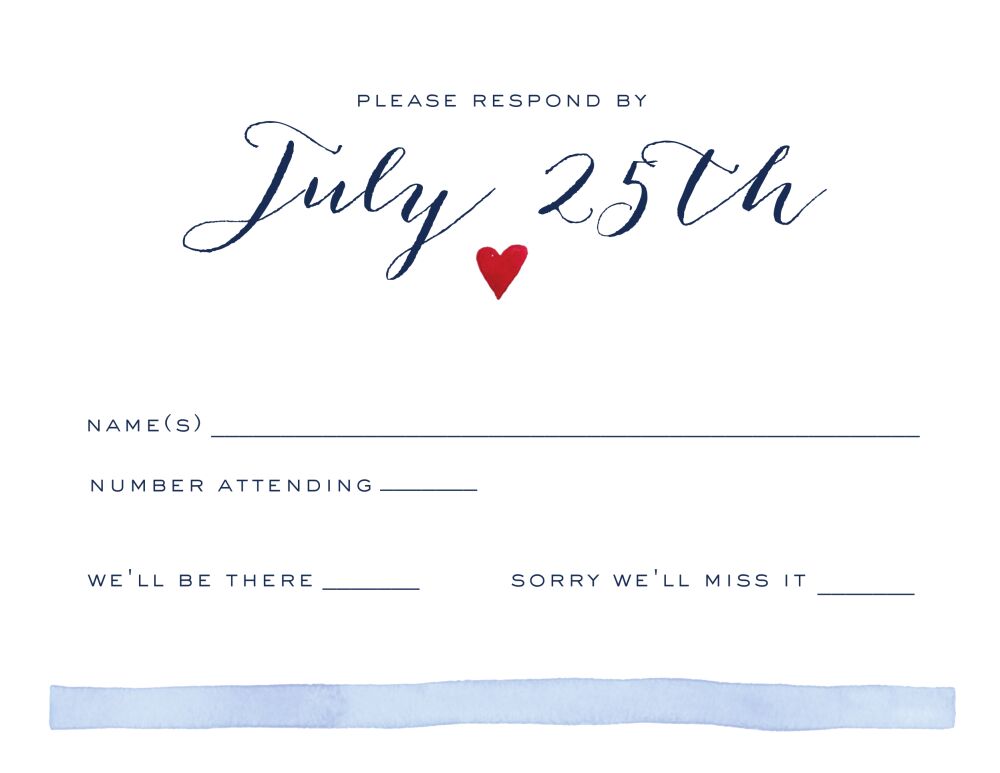 Blue Skies Ahead Response Card