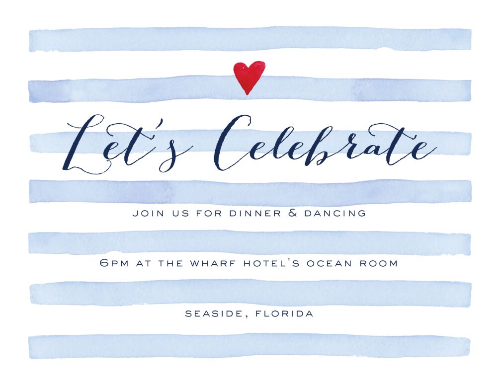 Blue Skies Ahead Reception Card