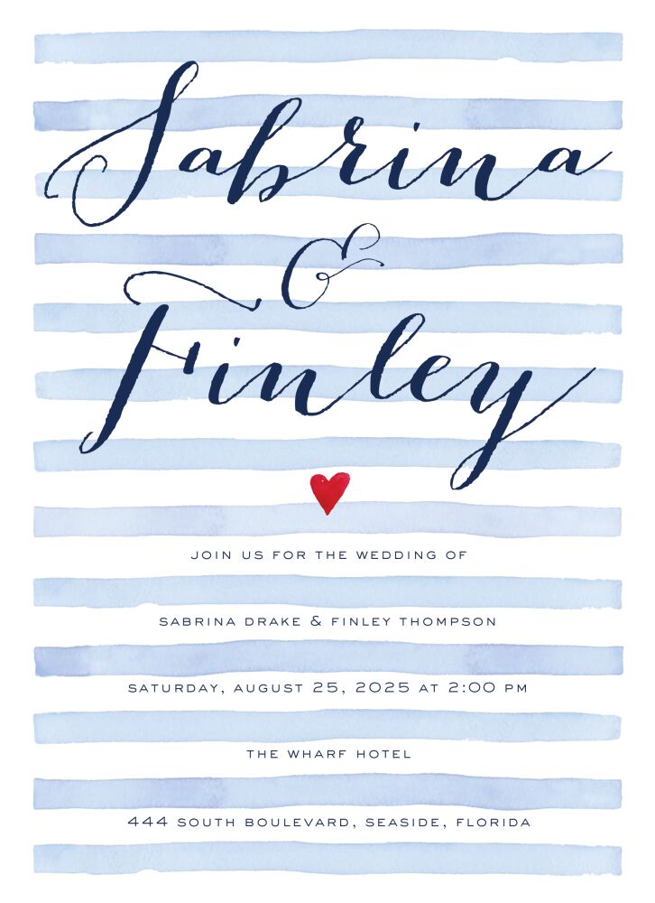 Blue Skies Ahead Wedding Invitation
