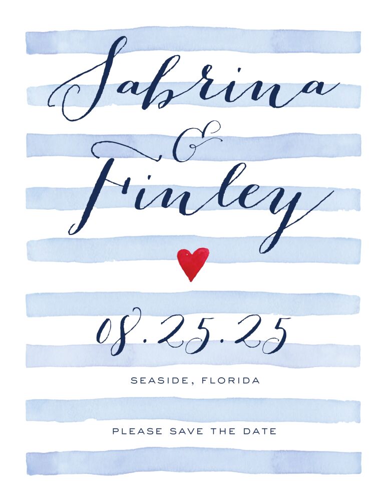 Blue Skies Ahead Save The Date Card