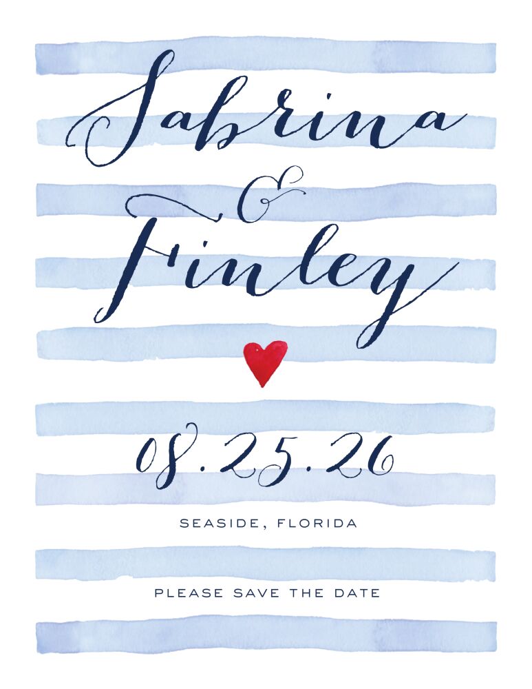 Blue Skies Ahead Save The Date Card