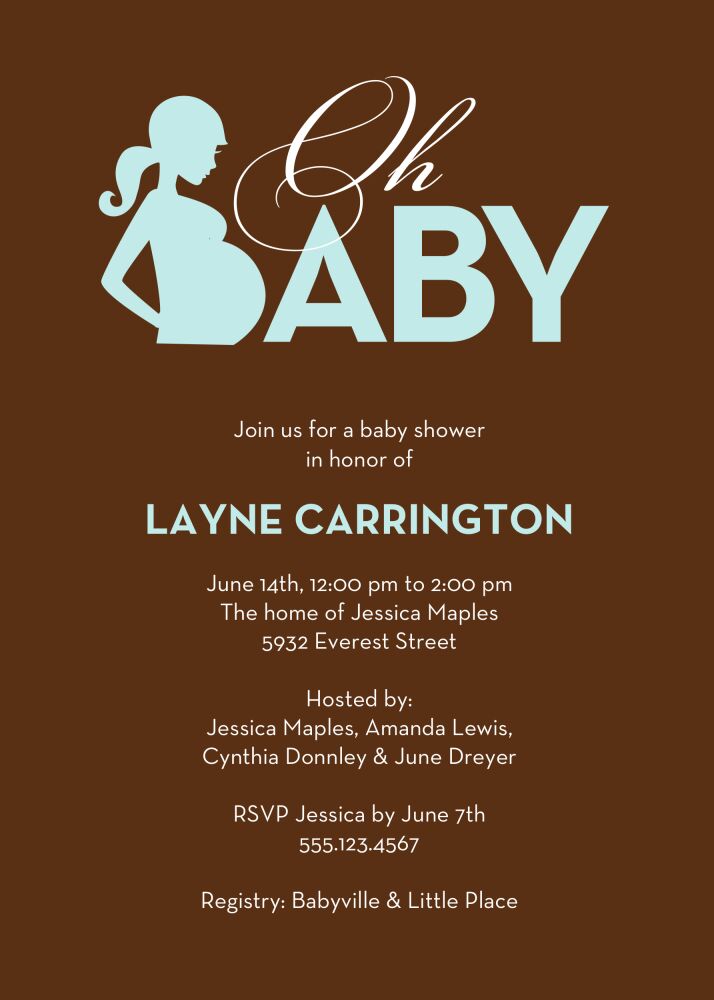 Preg-Oh - Blue Invitation
