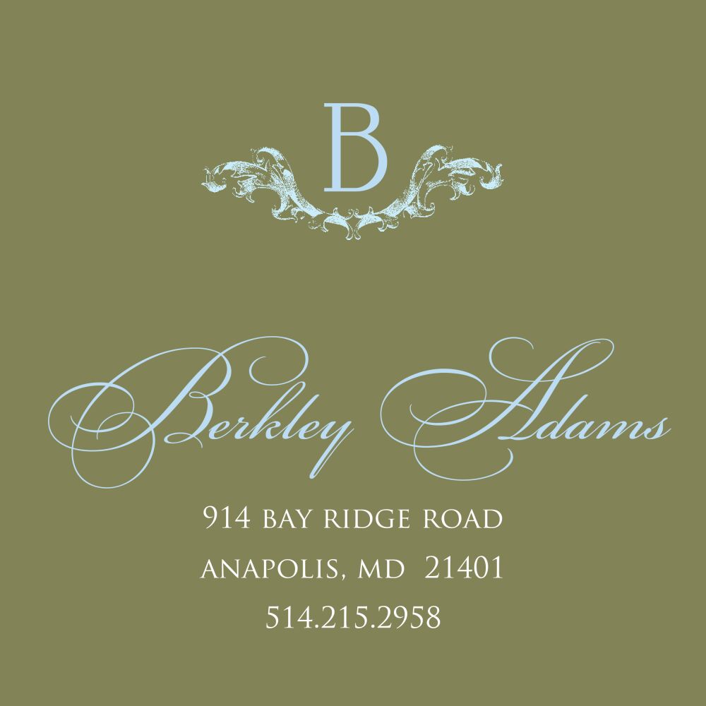 Elegant Baby Blue Sticker 