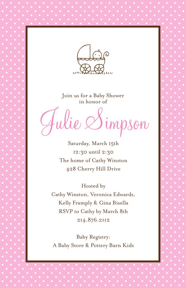 Swiss Dot - Pink Invitation