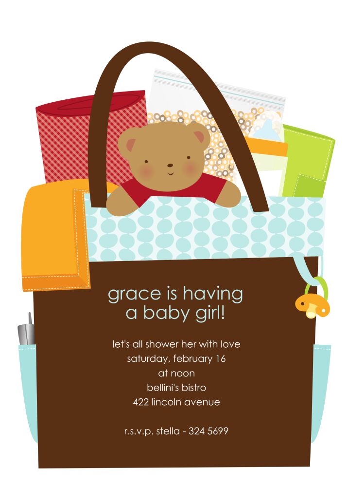 All In The Bag Blue Boy Invitation