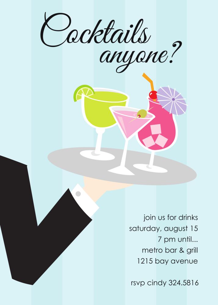 Cocktails Anyone? Invitation