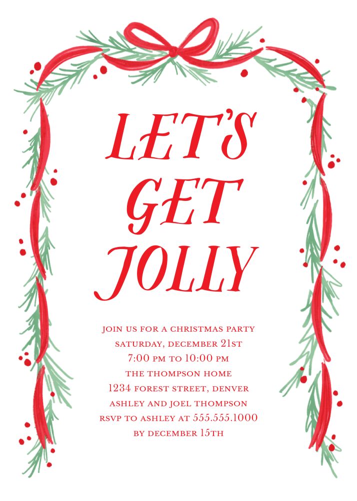 Bowed Border Invitation