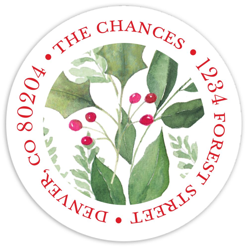 Cherished Joy  Round Address Sticky