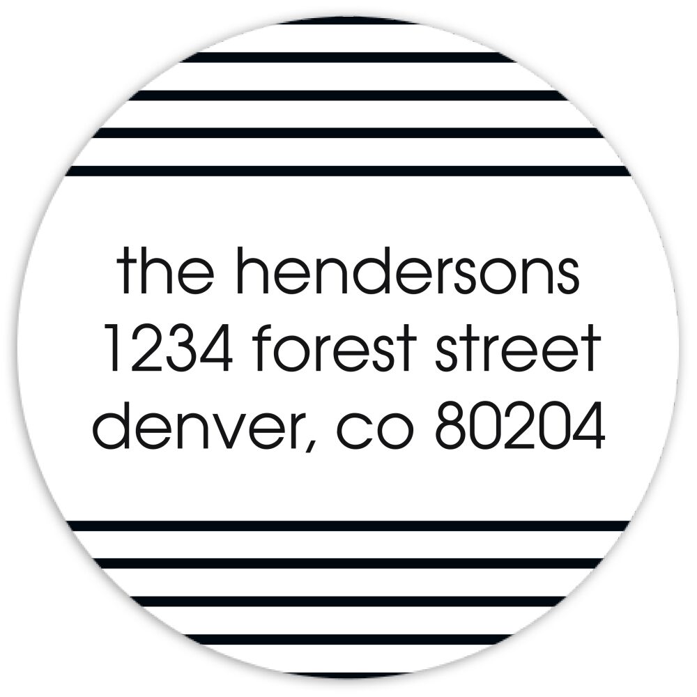 Lined Up  Round Address Sticky