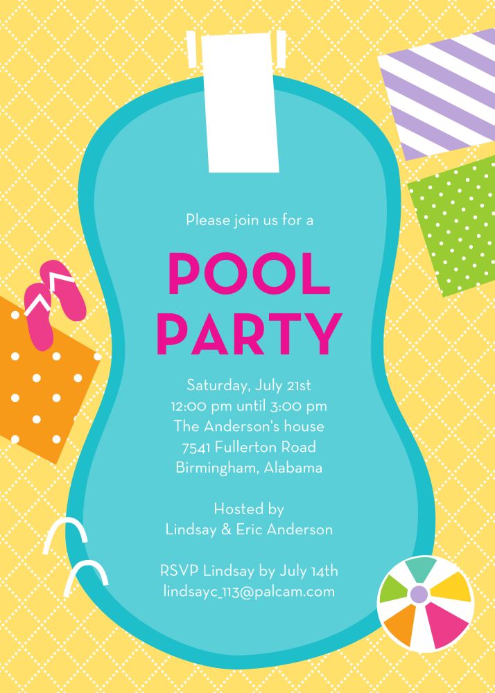 Pool Party Invitation