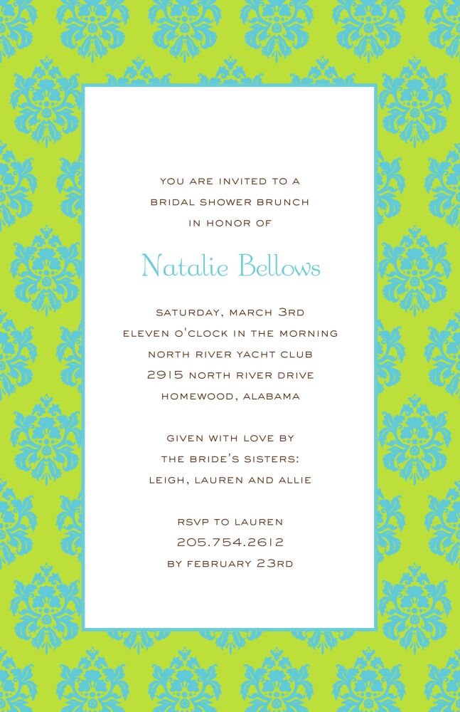Adelaide - Green Invitation