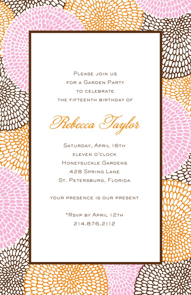 Petal Pushers - Pink Invitation