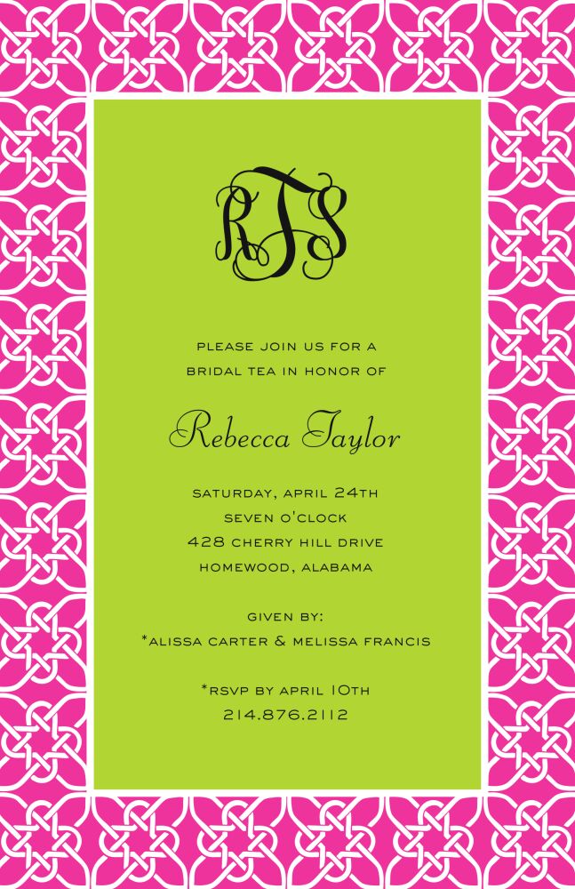 Nautique - Pink Invitation