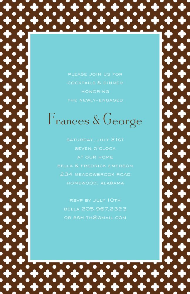 Secret Garden - Aqua Invitation