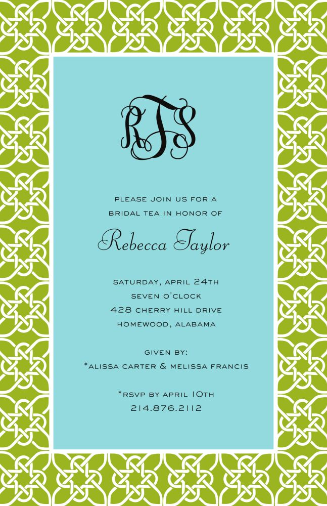 Nautique - Green Invitation