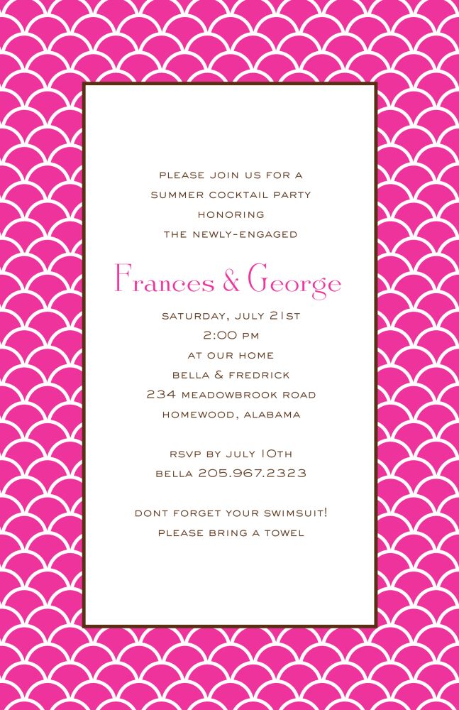 Mermaid - Pink Invitation