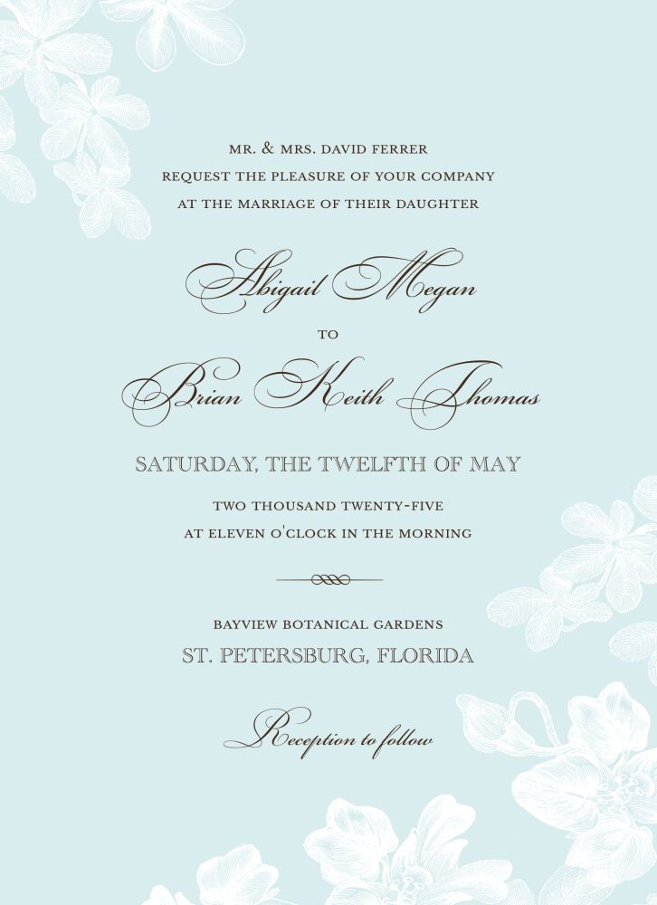Tropical Garden Invitation