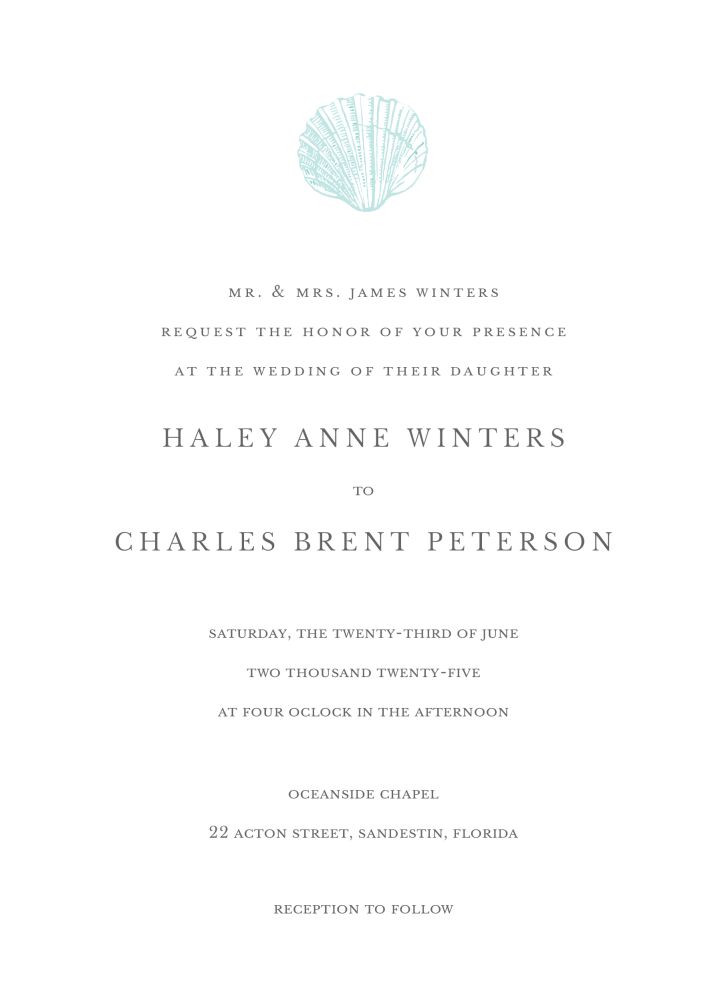 Seaside Wedding Invitation