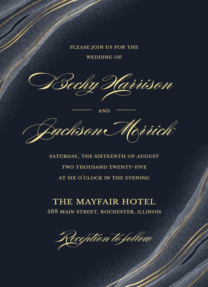 Striated Geode Invitation