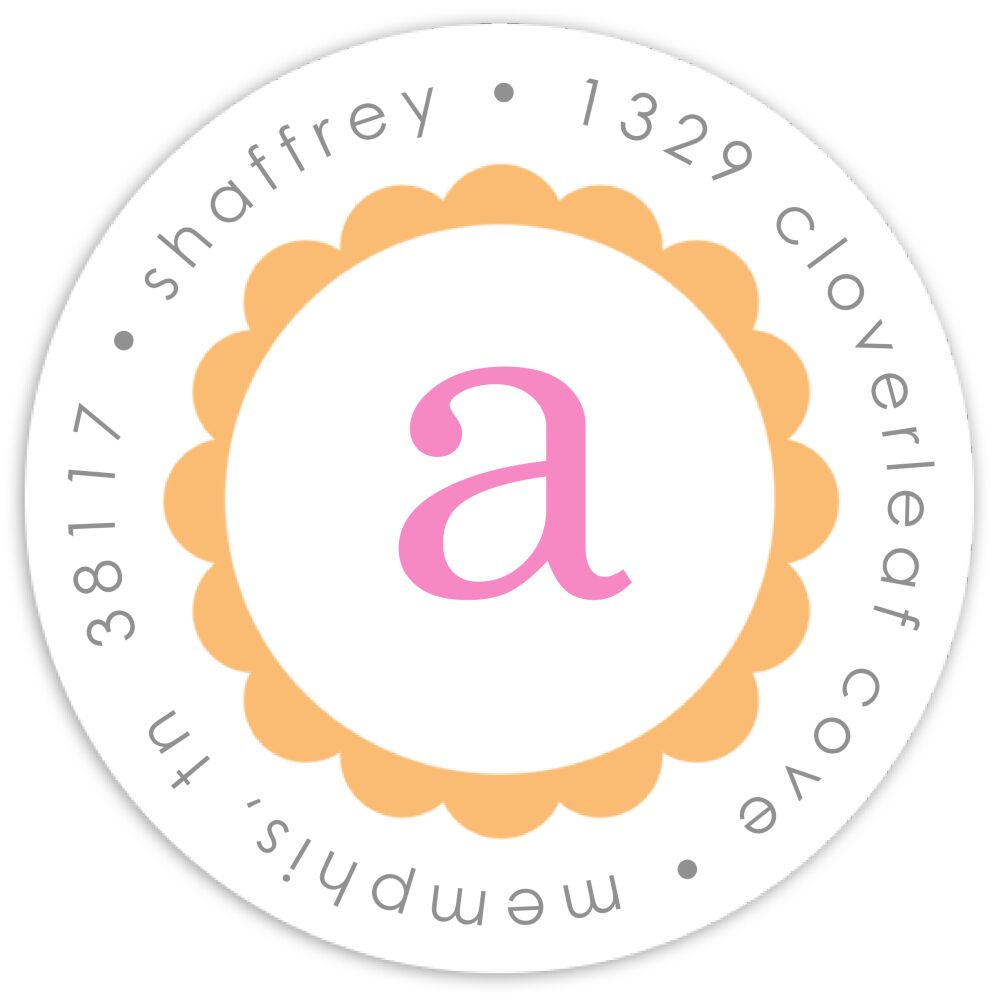 Sweet Dreams Little Girl Round Address Sticky