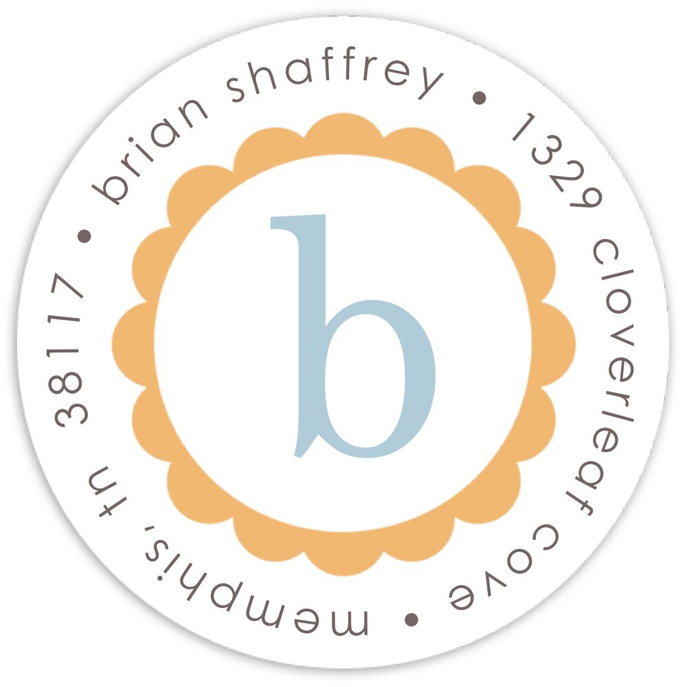 Sweet Dreams Little Boy Round Address Sticky