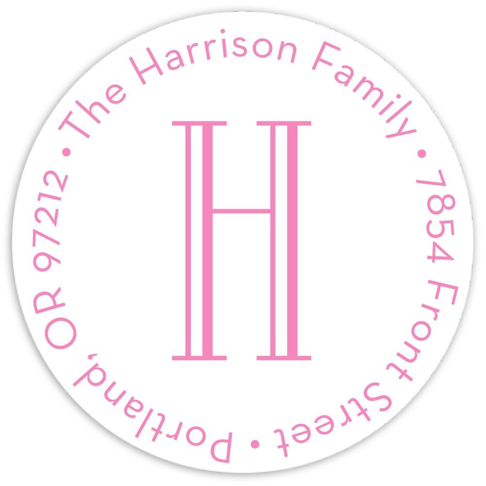 Clean & Simple Round Address Sticky