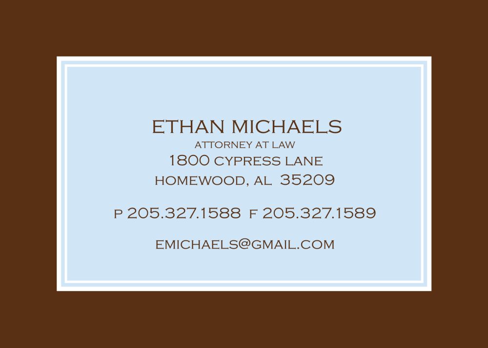 Classic Statement - Blue Flat Enclosure Card
