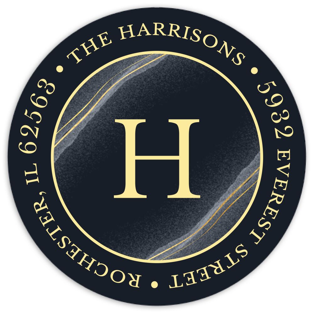 Striated Geode Return Address Sticker