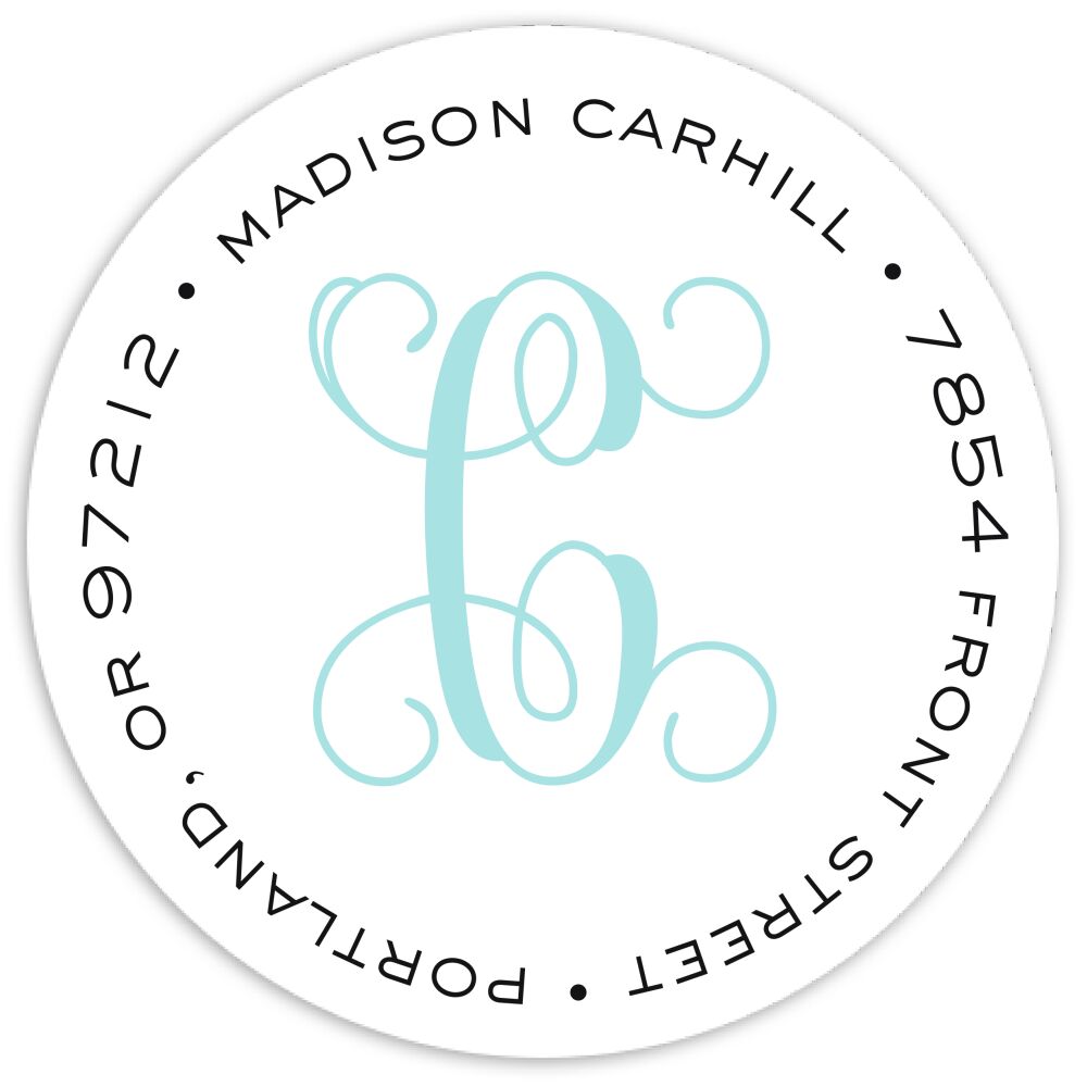 Clean & Simple Round Address Sticky