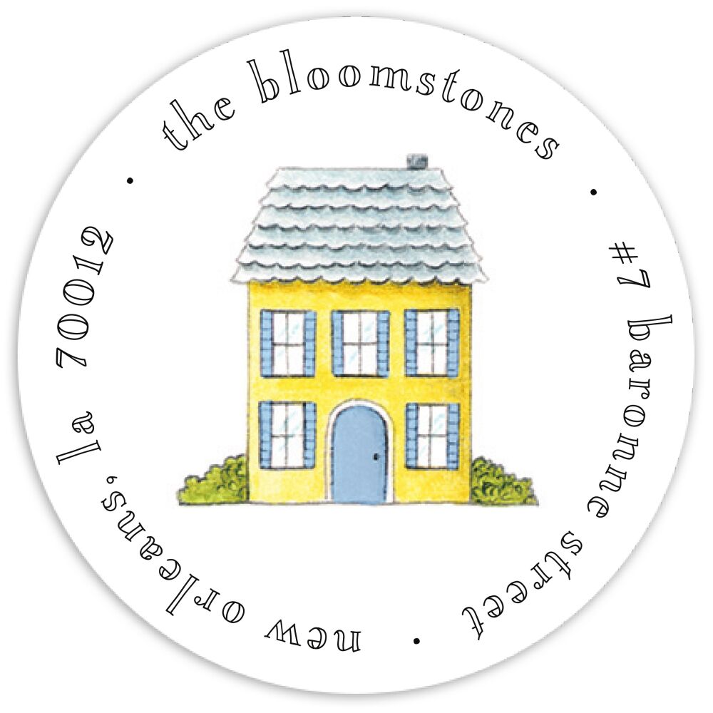 Tiny No Place Like Home Round Address Sticky