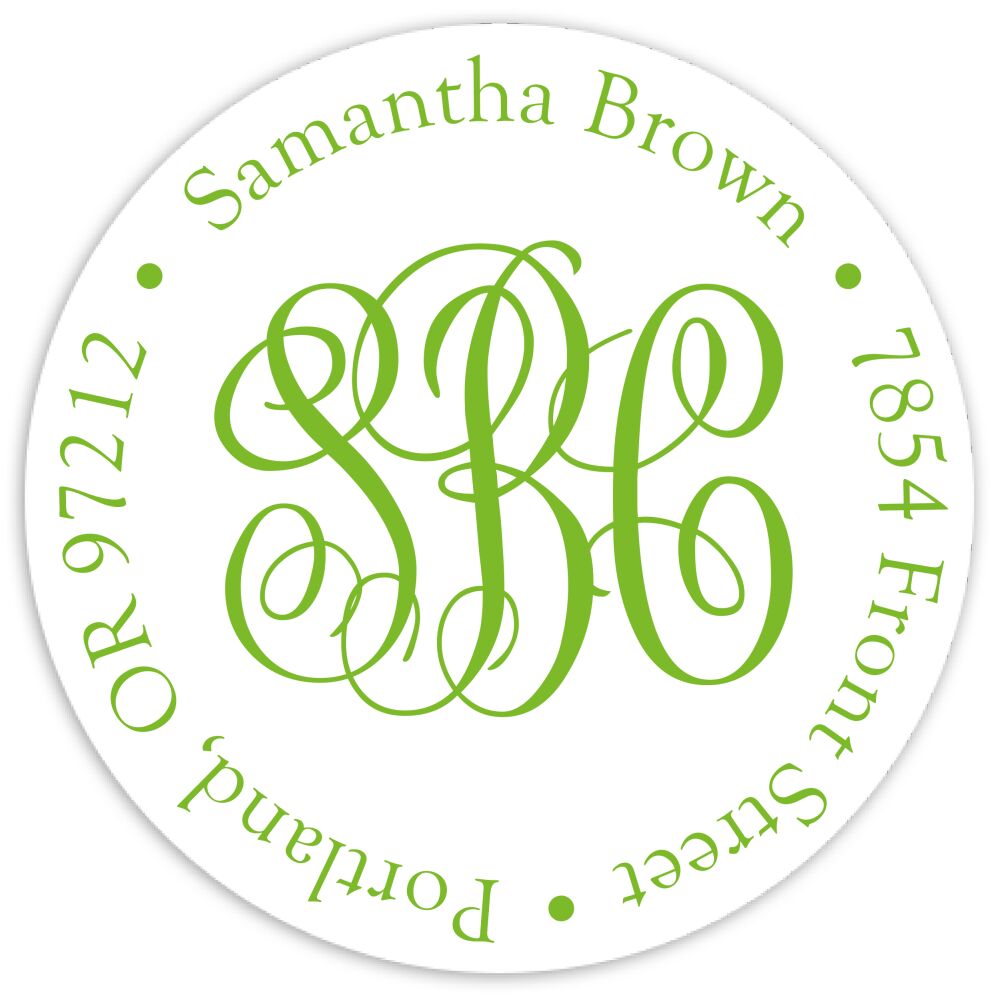 Clean & Simple Round Address Sticky