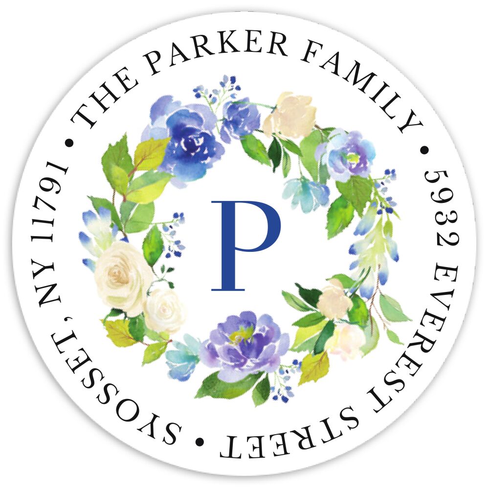 Painted Blooms Return Address Sticker