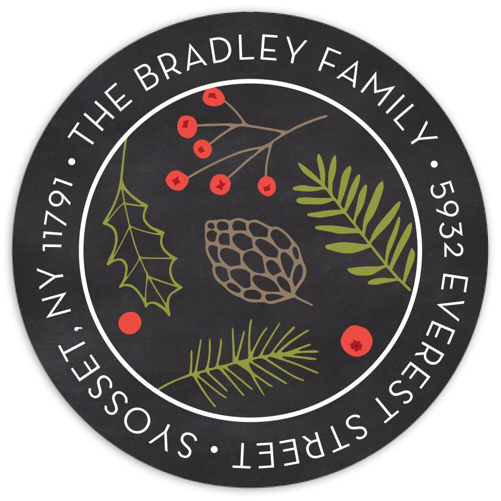 Merrier Than Ever Round Address Sticky