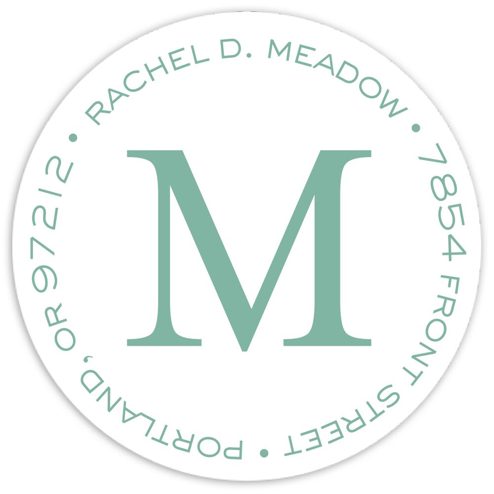 Clean & Simple Round Address Sticky