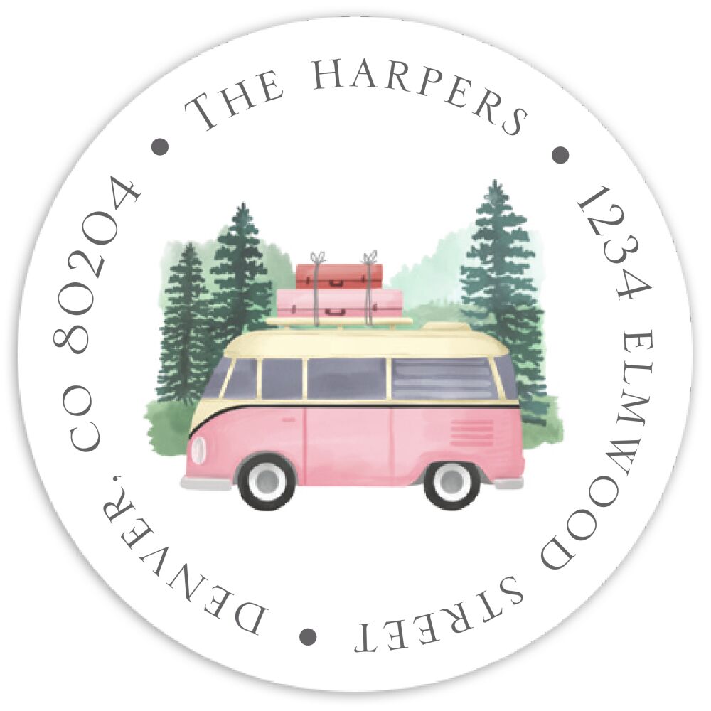 On the Move Round Address Sticky