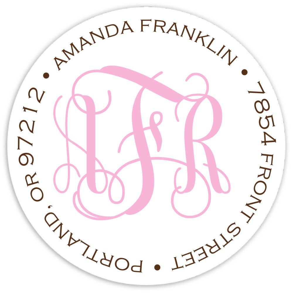 Clean & Simple Round Address Sticky