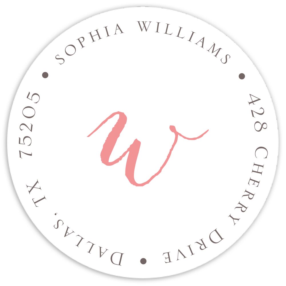 Namesake Round Address Sticky