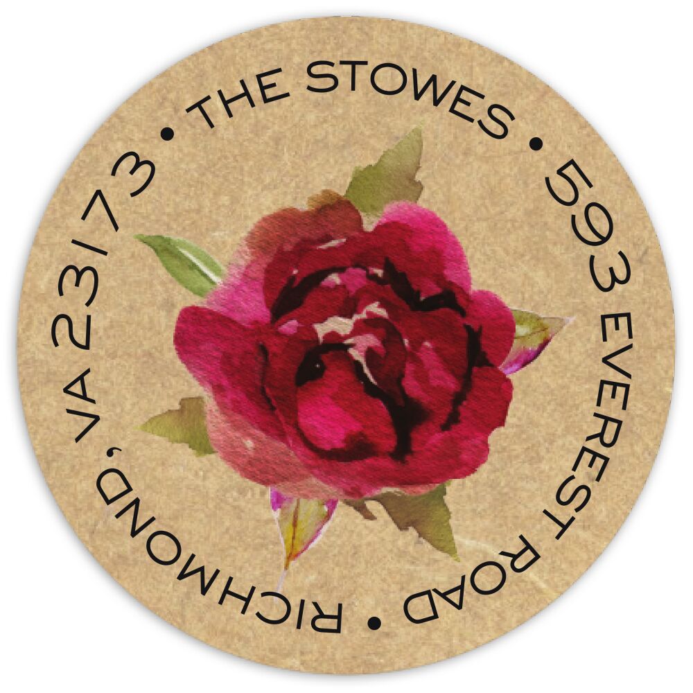 Rustic Romance Return Address Sticker