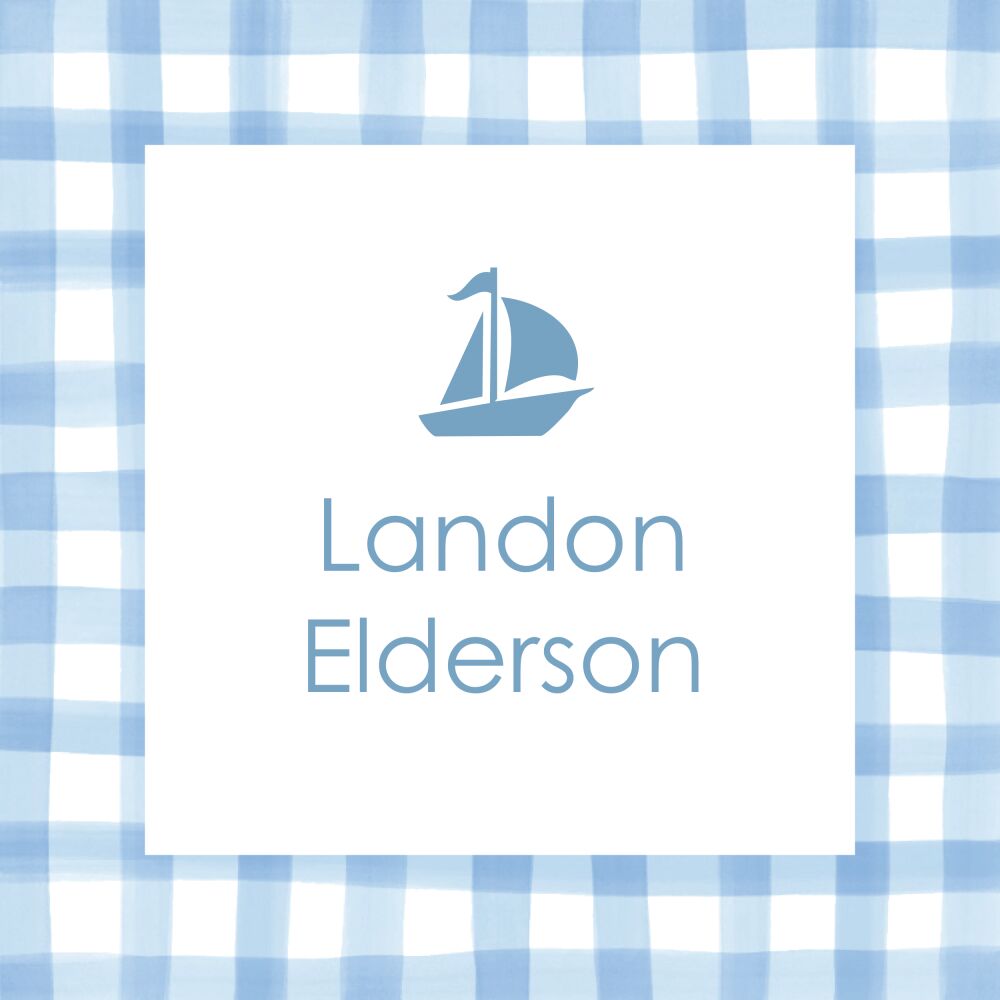 Gingham Sail Enclosure Card
