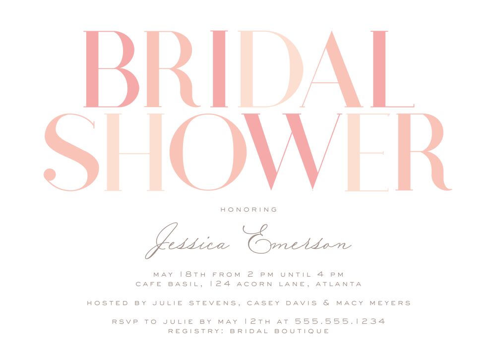 Big Bridal Invitation