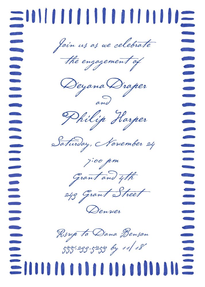 Border Stripes Invitation
