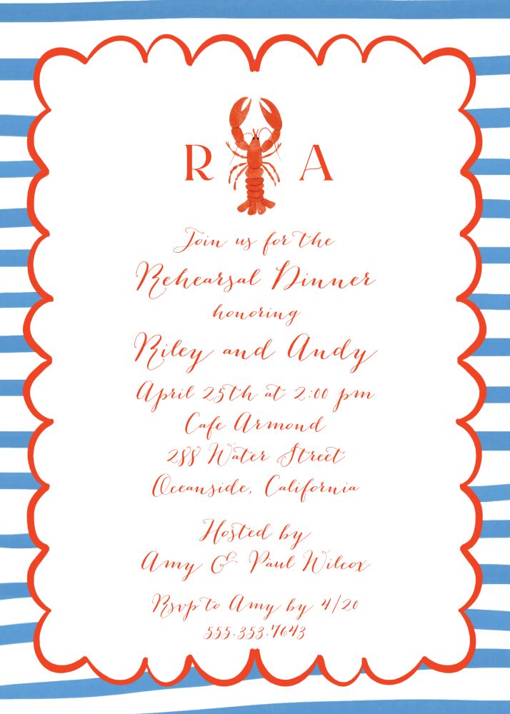 Maine Lobster Invitation