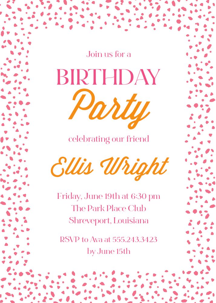 Dancing Dots Invitation