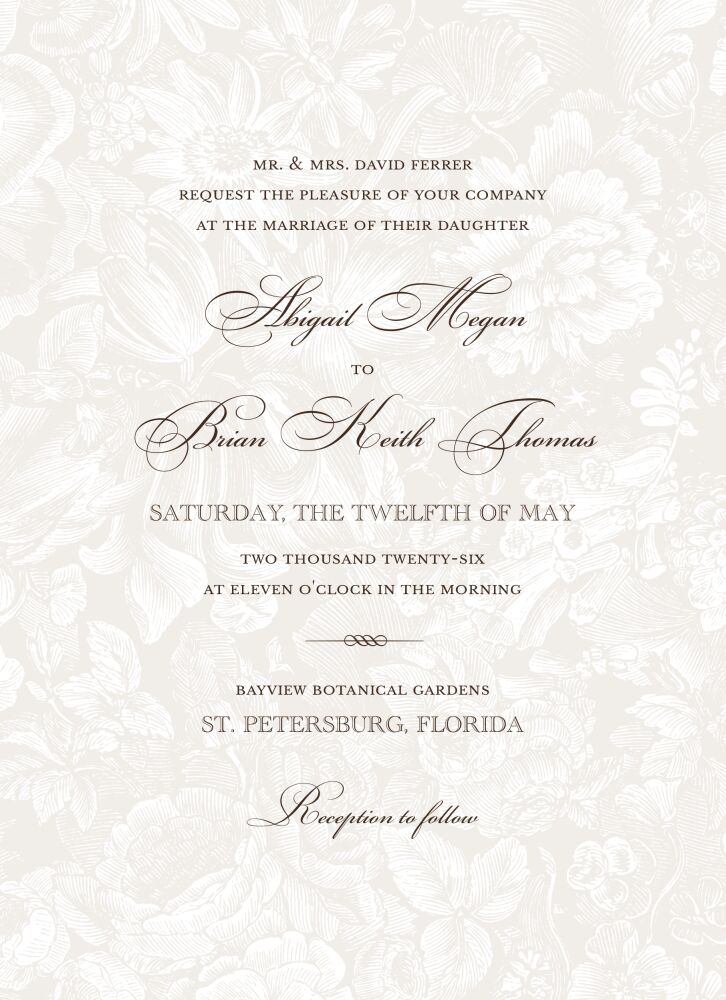 In The Garden Invitation