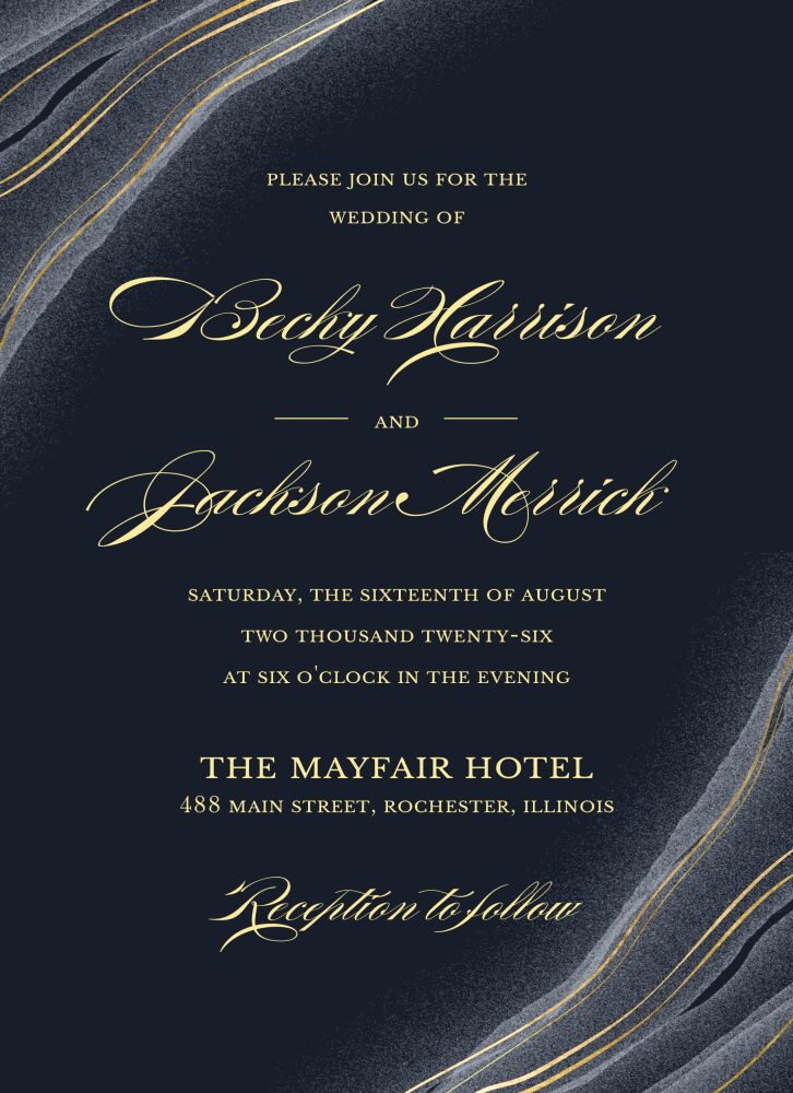 Striated Geode Invitation