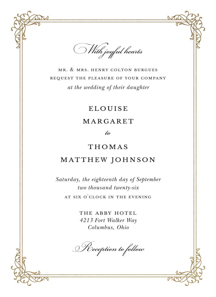 Verona Foil Pressed Invitation