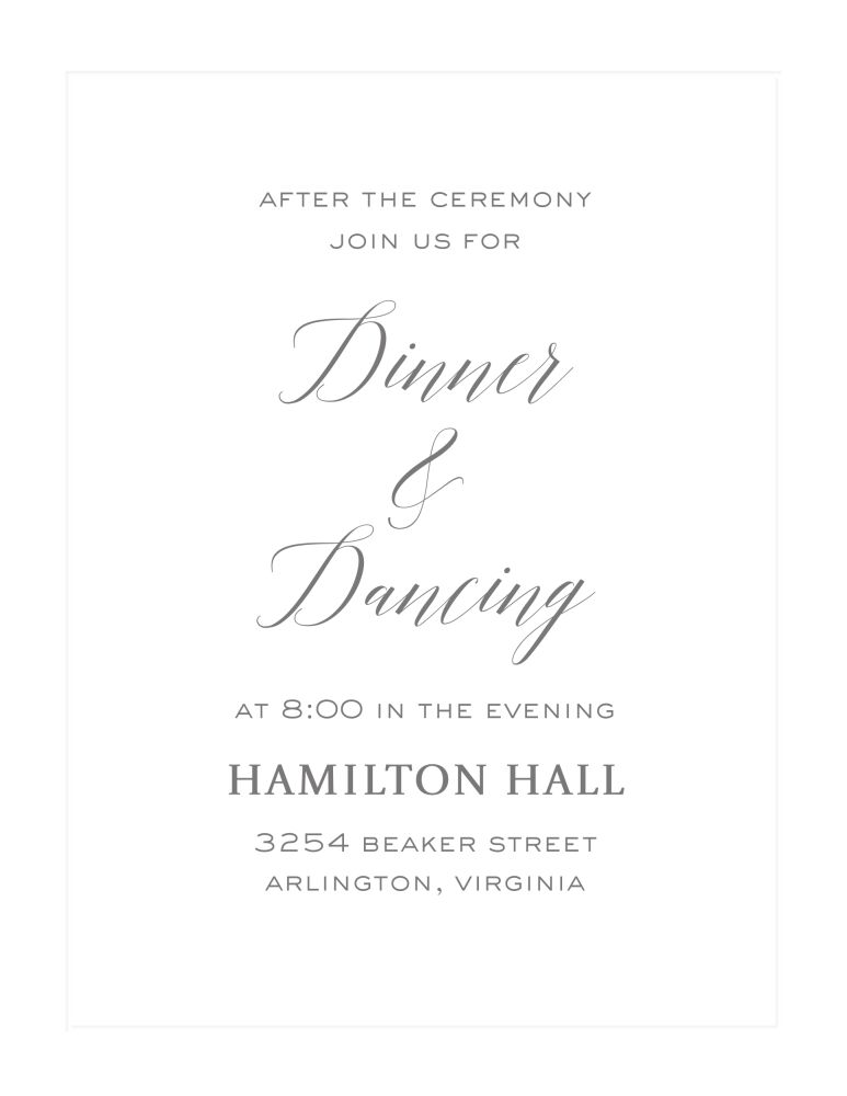 Boxed Blooms Blind Debossed Reception Card