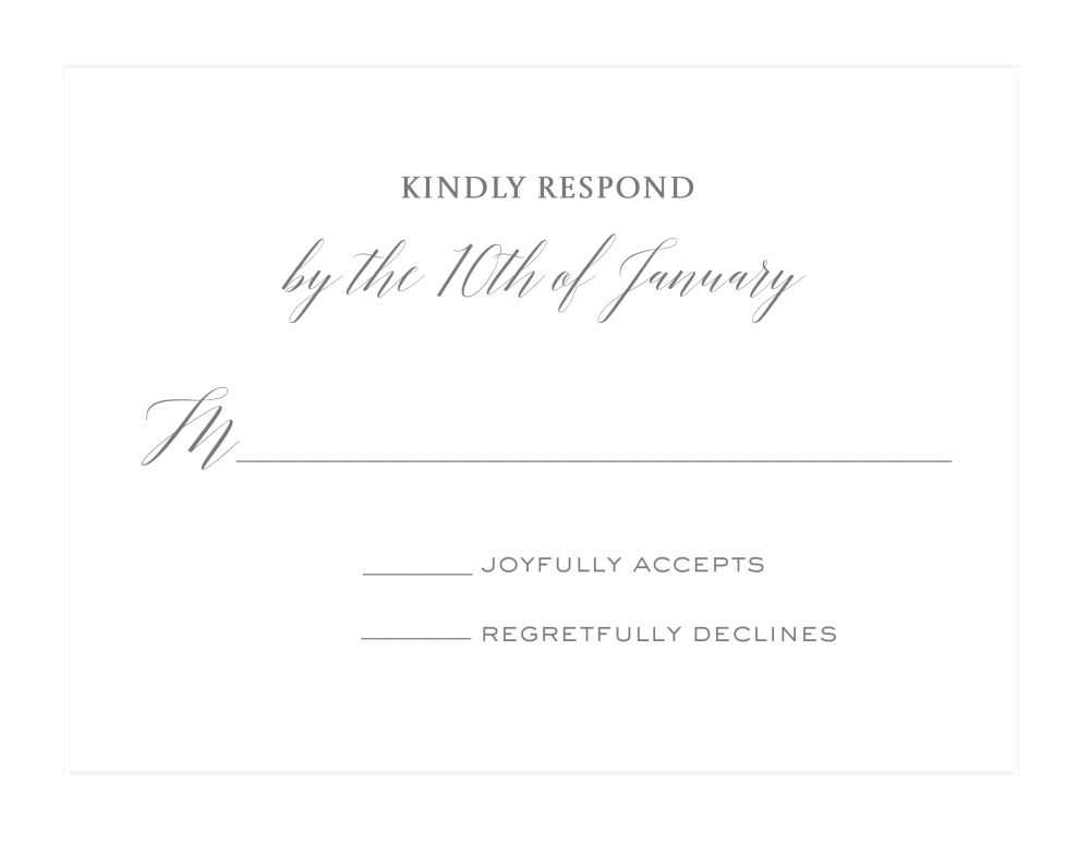 Boxed Blooms Blind Debossed Reply Card
