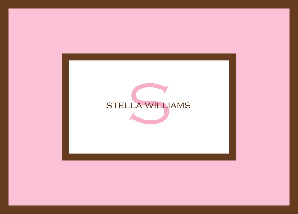Classic Border - Pink Folded Note