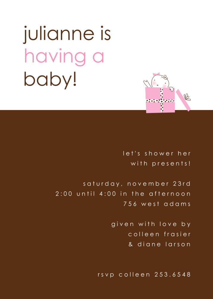 Baby Surprise Pink Invitation